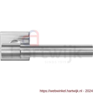GPF Bouwbeslag RVS 3052.09-02R GPF3052.02R Hipi Deux+ deurkruk gatdeel op vierkant rozet RVS 50x50x8 mm rechtswijzend RVS geborsteld - H21010150 - afbeelding 1