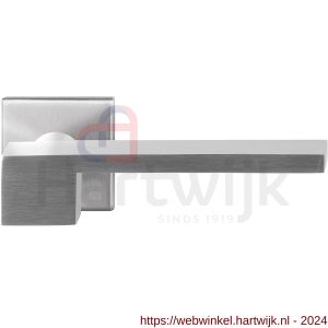 GPF Bouwbeslag RVS 3110.09-02R GPF3110.02R Rapa deurkruk gatdeel op vierkant rozet RVS 50x50x8 mm rechtswijzend RVS geborsteld - H21010168 - afbeelding 1