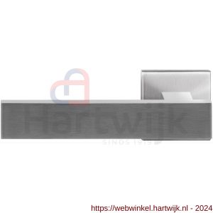 GPF Bouwbeslag RVS 3115.09-02L GPF3115.02L Hinu deurkruk gatdeel op vierkant rozet RVS 50x50x8 mm linkswijzend RVS geborsteld - H21010169 - afbeelding 1