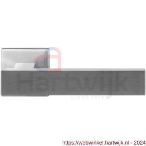 GPF Bouwbeslag RVS 3115.09-02R GPF3115.02R Hinu deurkruk gatdeel op vierkant rozet RVS 50x50x8 mm rechtswijzend RVS geborsteld - H21010170 - afbeelding 1