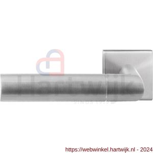 GPF Bouwbeslag RVS 3140.09-02L GPF3140.02L Nana deurkruk gatdeel op vierkant rozet RVS 50x50x8 mm linkswijzend RVS geborsteld - H21010178 - afbeelding 1