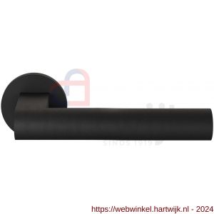 GPF Bouwbeslag ZwartWit 3145.61-00 Umu deurkruk op rond rozet 50x8 mm zwart - H21017100 - afbeelding 1