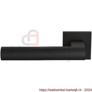 GPF Bouwbeslag ZwartWit 3145.61-02L Umu deurkruk op vierkant rozet 50x50x8 mm linkswijzend zwart - H21017104 - afbeelding 1