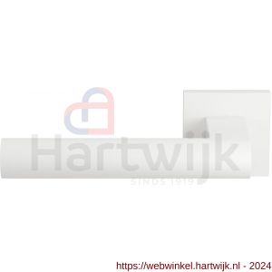 GPF Bouwbeslag ZwartWit 3145.62-02L Umu deurkruk op vierkant rozet 50x50x8 mm linkswijzend wit - H21017111 - afbeelding 1