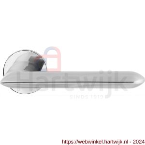 GPF Bouwbeslag RVS 3152.49-00 GPF3152.00 Wini deurkruk op rond rozet 50x8 mm RVS gepolijst - H21013925 - afbeelding 1