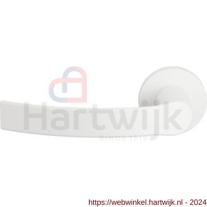 GPF Bouwbeslag ZwartWit 3155.62-00L/R Kokoru deurkruk links-rechtswijzend op rond rozet 50x8 mm wit - H21017120 - afbeelding 1