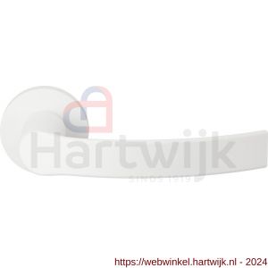 GPF Bouwbeslag ZwartWit 3155.62-00 Kokoru deurkruk op rond rozet 50x8 mm wit - H21017118 - afbeelding 1