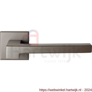 GPF Bouwbeslag Anastasius 3160.A3-02 R Raa deurkruk gatdeel op vierkant rozet rechtswijzend Mocca blend - H21010195 - afbeelding 1