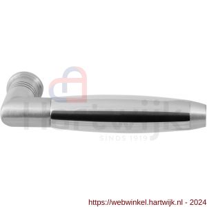 GPF Bouwbeslag RVS 4048 Ika deurkruk haaks met trapezium eindknop RVS geborsteld-RVS gepolijst - H21005762 - afbeelding 1