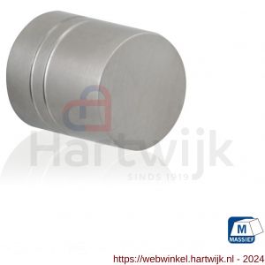 GPF Bouwbeslag RVS 5510.20 meubelknop rond 20 mm hoogte 23 mm RVS geborsteld - H21005365 - afbeelding 1