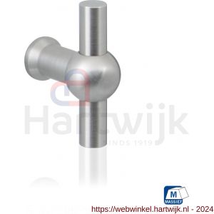 GPF Bouwbeslag RVS 5565.35 meubelknop Hipi 9 mm hoogte 35 mm RVS geborsteld - H21005400 - afbeelding 1