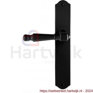 GPF Bouwbeslag Smeedijzer 6210.60L/R blind Mela deurkruk gatdeel op schild 238x41x4 mm blind links-rechtswijzend smeedijzer zwart - H21010379 - afbeelding 1