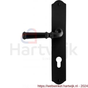 GPF Bouwbeslag Smeedijzer 6220.60L/R PC72 Meri deurkruk gatdeel op schild 238x41x4 mm PC72 links-rechtswijzend smeedijzer zwart - H21010395 - afbeelding 1