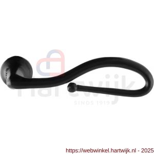 GPF Bouwbeslag Smeedijzer GPF6260R Lumi deurkruk gatdeel rechtswijzend smeedijzer zwart - H21002879 - afbeelding 1