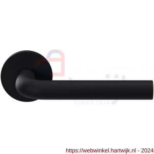 GPF Bouwbeslag Entree 800VZ L-model 19 mm deurkruk op rozet 53x6 mm zwart - H21009304 - afbeelding 1