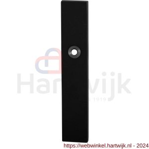 GPF Bouwbeslag ZwartWit 8100.25L blind deurkruk gatdeel linkswijzend langschild rechthoekig 218x40x8,5 mm blind zwart - H21006460 - afbeelding 1