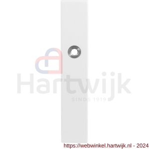 GPF Bouwbeslag ZwartWit 8100.65 WC55/8 groot langschild rechthoekig enkelverend 218x40x8,5 mm WC55/8 grote knop wit - H21008343 - afbeelding 1