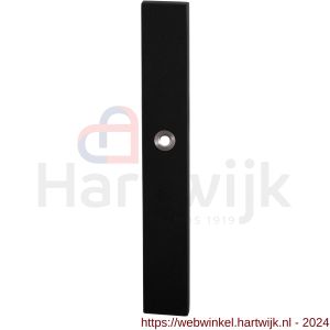 GPF Bouwbeslag ZwartWit 8100.75R XL blind deurkruk gatdeel rechtswijzend langschild XL rechthoekig 282x40x8,5 mm blind zwart - H21007544 - afbeelding 1