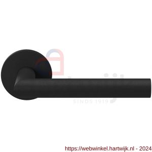 GPF Bouwbeslag Entree 810VZ L-haaks model 19 mm deurkruk op rozet zwart - H21009306 - afbeelding 1