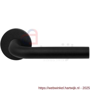 GPF Bouwbeslag ZwartWit GPF8200.61-00 Aka deurkruk op rond rozet 50x8 mm zwart - H21009312 - afbeelding 1