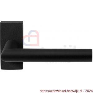 GPF Bouwbeslag ZwartWit 8210.61-01R Toi deurkruk gatdeel op rechthoekige rozet 70x32x10 mm rechtswijzend zwart - H21010232 - afbeelding 1