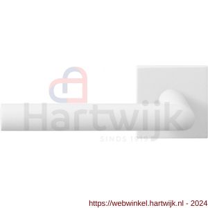 GPF Bouwbeslag ZwartWit 8212.62-02L Toi deurkruk gatdeel op vierkant rozet 50x50x8 mm linkswijzend wit - H21013942 - afbeelding 1