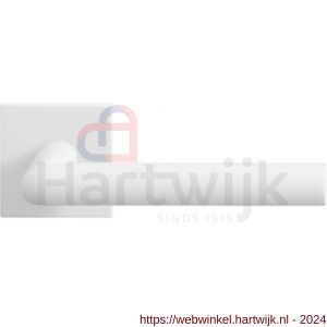 GPF Bouwbeslag ZwartWit 8212.62-02R Toi deurkruk gatdeel op vierkant rozet 50x50x8 mm rechtswijzend wit - H21013945 - afbeelding 1