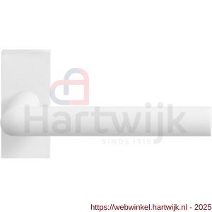 GPF Bouwbeslag ZwartWit GPF8212.62-01 Toi deurkruk op rechthoekig rozet 70x32x10 mm wit - H21013937 - afbeelding 1