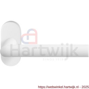 GPF Bouwbeslag ZwartWit GPF8212.62-04 Toi deurkruk op ovaal rozet 70x32x10 mm wit - H21013939 - afbeelding 1