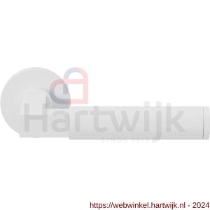GPF Bouwbeslag ZwartWit 8214.62-00 Kuri deurkruk op rond rozet 50x8 mm wit - H21013947 - afbeelding 1