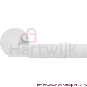 GPF Bouwbeslag ZwartWit GPF8214.62-00 Kuri deurkruk op rond rozet 50x8 mm wit - H21013947 - afbeelding 1