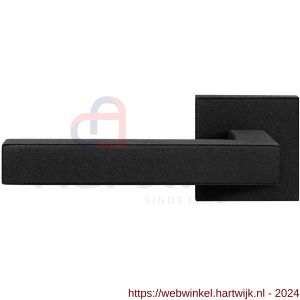 GPF Bouwbeslag ZwartWit 8216.61-02L Zaki+ deurkruk gatdeel op vierkant rozet 50x50x8 mm linkswijzend zwart - H21010261 - afbeelding 1