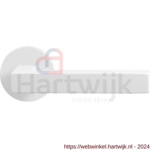 GPF Bouwbeslag ZwartWit 8218.62-00 Zaki+ deurkruk op rond rozet 50x8 mm wit - H21013958 - afbeelding 1