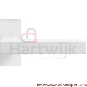 GPF Bouwbeslag ZwartWit 8218.62-01 Zaki+ deurkruk op rechthoekige rozet 70x32x10 mm wit - H21013959 - afbeelding 1