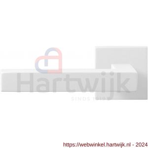 GPF Bouwbeslag ZwartWit 8218.62-02L Zaki+ deurkruk gatdeel op vierkant rozet 50x50x8 mm linkswijzend wit - H21013963 - afbeelding 1