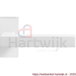 GPF Bouwbeslag ZwartWit GPF8218.62-01 Zaki+ deurkruk op rechthoekig rozet 70x32x10 mm wit - H21013959 - afbeelding 1
