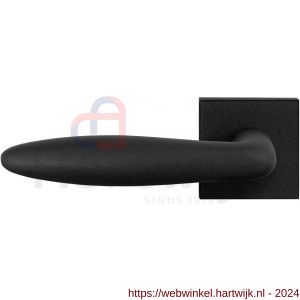 GPF Bouwbeslag ZwartWit 8220.61-02L Pepe deurkruk gatdeel op vierkant rozet 50x50x8 mm linkswijzend zwart - H21010269 - afbeelding 1