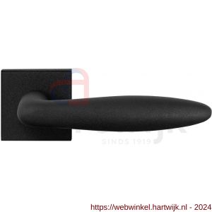 GPF Bouwbeslag ZwartWit 8220.61-02R Pepe deurkruk gatdeel op vierkant rozet 50x50x8 mm rechtswijzend zwart - H21010270 - afbeelding 1