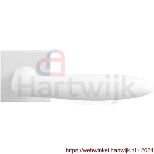 GPF Bouwbeslag ZwartWit 8222.62-02R Pepe deurkruk gatdeel op vierkant rozet 50x50x8 mm rechtswijzend wit - H21013970 - afbeelding 1
