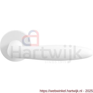 GPF Bouwbeslag ZwartWit GPF8222.62-00 Pepe deurkruk op rond rozet 50x8 mm wit - H21013966 - afbeelding 1