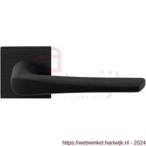 GPF Bouwbeslag ZwartWit 8230.61-02R Tiki deurkruk gatdeel op vierkant rozet 50x50x8 mm rechtswijzend zwart - H21010286 - afbeelding 1