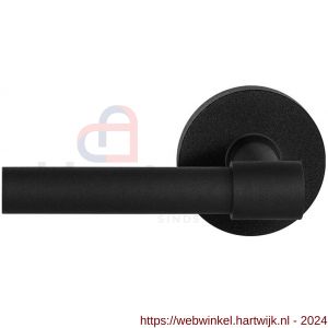 GPF Bouwbeslag ZwartWit 8231.61-00L/R Hipi Deux deurkruk gatdeel op rond rozet 50x8 mm links-rechtswijzend zwart - H21010287 - afbeelding 1