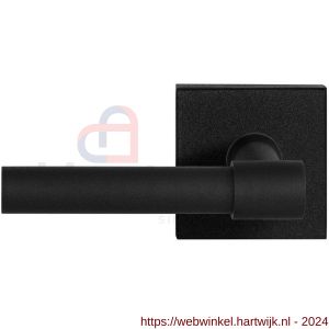 GPF Bouwbeslag ZwartWit 8231.61-02L Hipi Deux deurkruk gatdeel op vierkant rozet 50x50x8 mm linkswijzend zwart - H21010288 - afbeelding 1