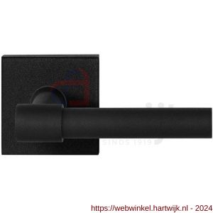 GPF Bouwbeslag ZwartWit 8231.61-02R Hipi Deux deurkruk gatdeel op vierkant rozet 50x50x8 mm rechtswijzend zwart - H21010289 - afbeelding 1