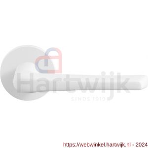 GPF Bouwbeslag ZwartWit 8232.62-00 Tiki deurkruk op rond rozet 50x8 mm wit - H21013977 - afbeelding 1