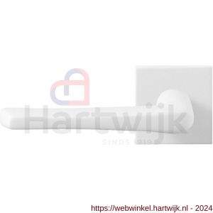 GPF Bouwbeslag ZwartWit 8232.62-02L Tiki deurkruk gatdeel op vierkant rozet 50x50x8 mm linkswijzend wit - H21013980 - afbeelding 1