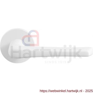 GPF Bouwbeslag ZwartWit GPF8232.62-00 Tiki deurkruk op rond rozet 50x8 mm wit - H21013977 - afbeelding 1