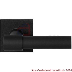 GPF Bouwbeslag ZwartWit 8234.61-02R Hipi Deux+ deurkruk gatdeel op vierkant rozet 50x50x8 mm rechtswijzend zwart - H21010298 - afbeelding 1