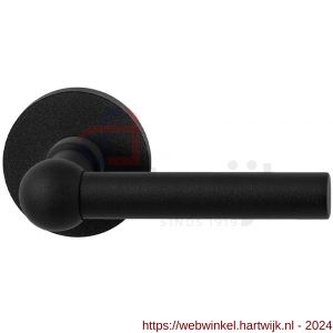 GPF Bouwbeslag ZwartWit 8235.61-00 Hipi deurkruk op rond rozet 50x8 mm zwart - H21009355 - afbeelding 1