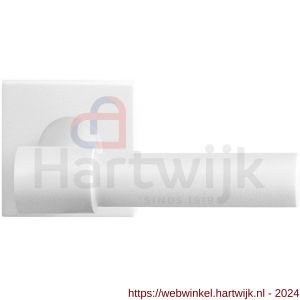 GPF Bouwbeslag ZwartWit 8236.62-02R Hipi Deux+ deurkruk gatdeel op vierkant rozet 50x50x8 mm rechtswijzend wit - H21013991 - afbeelding 1